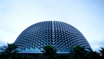 One of the distinctive rooftops of the Esplanade